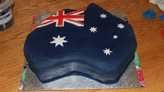 How to make an Australia shaped flag cake [upl. by Ybba]