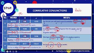 Step MDCAT  English  Conjoining mistakes [upl. by Nnaylloh]