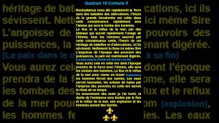 Short  quatrain 18  Centurie 5 de  Nostradamus [upl. by Nydnarb]