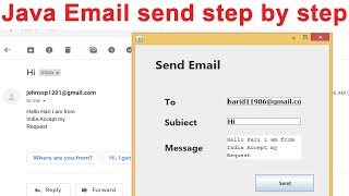 Java Email Send Step by Step [upl. by Sreip234]