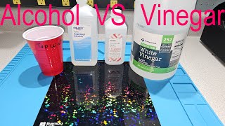 Alcohol VS White Vinegar  Testing Cleaners on 3D Effects plate [upl. by Maroney69]