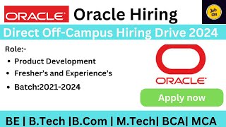 Oracle OffCampus Drive Hiring 202320222024 BATCHApply Latest job Fresher Exe software dev [upl. by Nahte138]