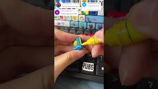 Drawing Geometry Dash on the keyboard shorts diy artwork tiktok trending fyp geometrydash [upl. by Zanze]