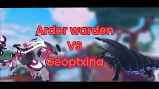 Geoptxina Versus Ardor Warden  Creatures of sonaria  Roblox [upl. by Hayne]