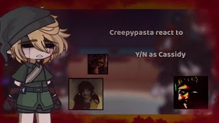 Creepypasta react to YN as Cassidy  Halloween special 🎃  part 11  Creepypasta x FNAF [upl. by Eener]