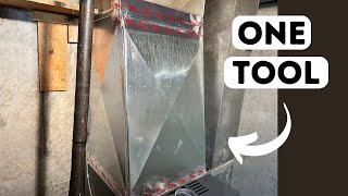 How to Build A Beautiful Sheet Metal Ductwork Transition  DIY HVAC GUY [upl. by Lladnar352]