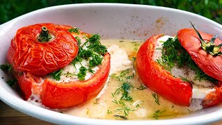 Tasty Eggs Baked In Tomatoes [upl. by Stretch915]