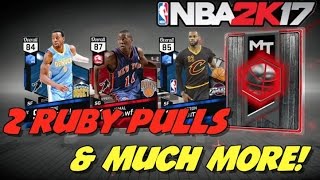 NEW PACKS 2 RUBY PULLS amp MORE NBA 2K17 MYTEAM [upl. by Dworman932]