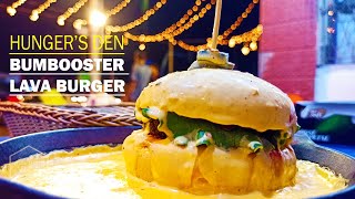 Hungers Den  Fast Food Karachi  BumBooster Lava Burger Food Mukbang [upl. by Adaynek]