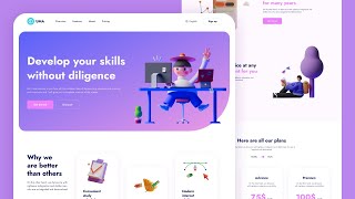 Landing Page Design Tutorial  Web Design in Figma [upl. by Hgielsa]