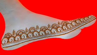 Pairon Ki Mehandi Ke Design  Pair Ki Mehandi  Pero Ki Mehndi Ke Design  Foot Mehndi Design Simple [upl. by Hteazile]