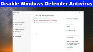 How to Permanently Disable Windows Defender [upl. by Damicke]