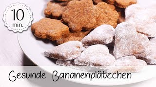 Bananenplätzchen zum Ausstechen  Vegane amp Gesunde Kekse zum Ausstechen  Vegane Rezepte 💚 [upl. by Anitsuga]