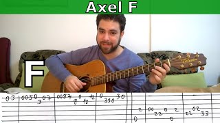 Fingerstyle Tutorial Axel F aka Crazy Frog  Guitar Lesson w TAB [upl. by Inattyrb]