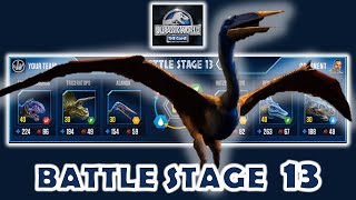 Jurassic World Game  Battle Stage 13  Dinosaur fights [upl. by Yatnwahs638]