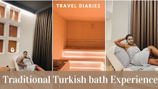 My full experience having a traditional Turkish bath  Reset and relax spa day in Türkiye 🇹🇷 [upl. by Ahsetan]