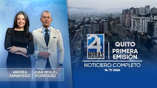 Noticiero de Quito Primera Emisión 141124 [upl. by Varney642]