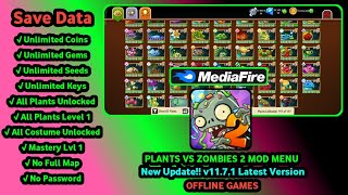 PLANTS VS ZOMBIES 2 MOD APK 1171 ALL PLANTS UNLOCKED PLANTS LEVEL 1 NO FULL MAP  NEW UPDATE [upl. by Sitnerp427]