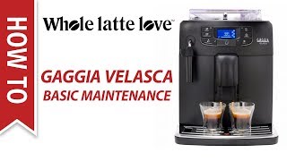 How To Gaggia Velasca Basic Maintenance [upl. by Tanner]