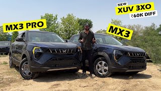 Why Spend 60K More For Lights New Mahindra XUV 3XO MX3 vs MX3 Pro  Comparison [upl. by Aydan44]