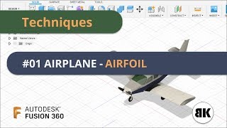 Fusion 360 1 Airplane  Airfoil [upl. by Asiar649]