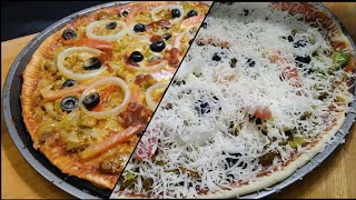 Beef Naga Pizza  বিফ নাগা পিৎজা  ইস্ট ছাড়া পিৎজা রেসিপি  Nurs Kitchen Corner [upl. by Lorin]