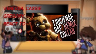 TJOCFNAF REMIX RAP COLLAB reaction fnaf [upl. by Ingra]