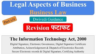 The Information Act 2000  Digital Signature Certificate  Certifying Authority  E Governance [upl. by Nolak48]