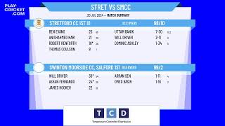 Stretford CC 1st XI v Swinton Moorside CC Salford 1st XI [upl. by Yelram]