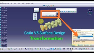 Catia V5 Wireframe And Surface Design  Transformation Command [upl. by Hsak]