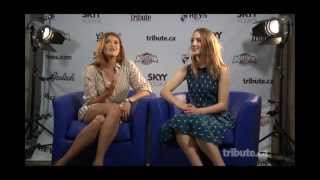 Gemma Arterton amp Saiorse Ronan  Byzantium Interview with Tribute at TIFF 2012 [upl. by Eirlav]