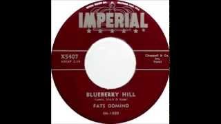 Fats Domino  Blueberry Hill master 1early 45RPM version with flub at 106  June 27 1956 [upl. by Atihcnoc886]