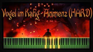 Vogel im Kafig  Attack on Titan Piano Tutorial Synthesia  Animenz [upl. by Suoiradal]