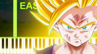 GOHAN SSJ2 THEME  Dragon Ball Z  EASY Piano Tutorial [upl. by Dnomaj]