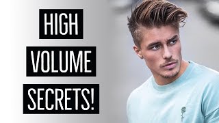 INSANE HAIR VOLUME  Secrets Hairdressers Dont Tell You Mens Hair Tutorial [upl. by Nosredneh]