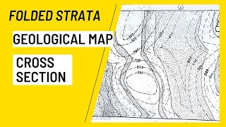 Geological map profile and cross section  Folded strata [upl. by Maddox749]