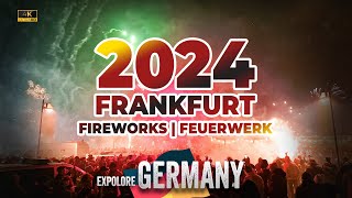 Fireworks in Frankfurt 2024  🇩🇪 Germany  WITH DIL  Frohes Neues Jahr  Explore Germany [upl. by Olympia]