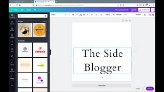 How to Create a Wordmark Logo with Canva  The Side Blogger [upl. by Pardo427]