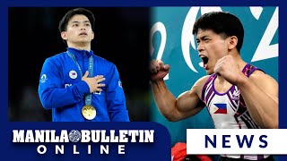 Carlos Yulo bags PH first gold in Paris Olympics after ruling floor exercise [upl. by Morette]