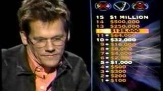 22 Kevin Bacon on celebrity millionaire [upl. by Oleusnoc789]