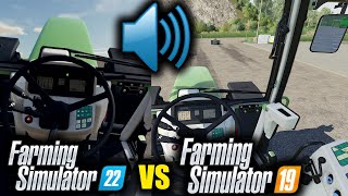 SOUND COMPARISON Farming Simulator 19 VS Farming Simulator 22 English Subtitles [upl. by Amorette]