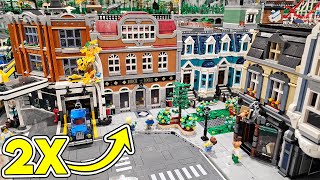 Double LEGO Book Shop Modular Building [upl. by Adnorrahs710]