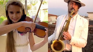 quotVIVO PER LEIquot  Daniele Vitale Sax ft Karolina Protsenko Violin QUARANTINE PERFORMANCE [upl. by Aerdnua959]