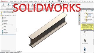 Toolbox  Perno Tuerca  Viga  Miembros estructurales  Beam in SolidWorks [upl. by Aicarg]