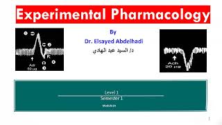 Experimental Pharmacology  Pharmacology Practical 3  Dr Elsayed Abdelhadi 2023  2024 [upl. by Shepherd]