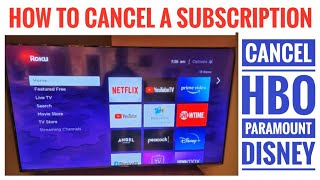 HOW TO UNSUBCRIBE TO ROKU CHANNEL Streaming Service HBO PARAMOUNT DISNEY PEACOCK HULU NETFLIX [upl. by Giacomo36]