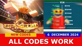 ALL CODES RELEASE SPIKED ROBLOX  DECEMBER 6 2024 [upl. by Greta203]