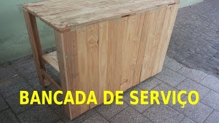 BANCADA DE PALLET  Taba na veia workbench  DIY [upl. by Ahseikal]