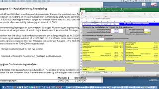 Økonomi og ledelse Eksamen V2017 oppg 4 Kapitalbehov og finansiering [upl. by Alderman]