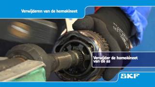 SKF  Montageprocedure van de nieuwe homokineet VKJA 5342 Renault Laguna I 18 [upl. by Moorefield]